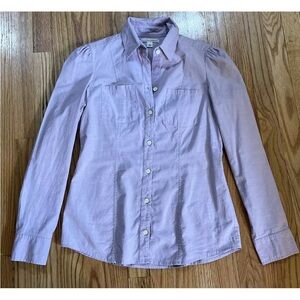Lavender Purple Banana Republic Button Down Blouse Size 6